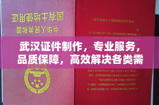 苏州武汉证件制作，专业服务，品质保障，高效解决各类需求