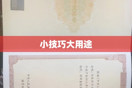 苏州小技巧大用途