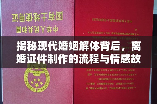 苏州揭秘现代婚姻解体背后，离婚证件制作的流程与情感故事