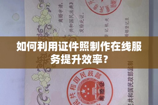 苏州如何利用证件照制作在线服务提升效率？